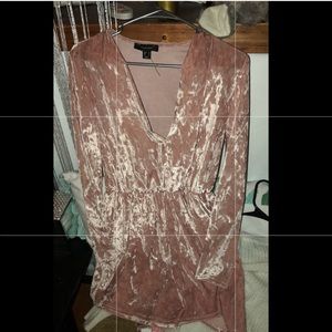 Velvet long sleeve romper